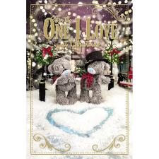 3D Holographic One I Love Me to You Bear Christmas Card Image Preview